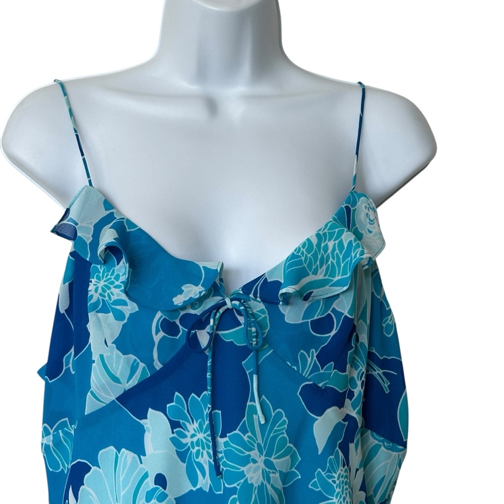 NWT Express Y2K VTG babydoll Floral Blue coquette Dress Whimsigoth - Picture 6 of 14